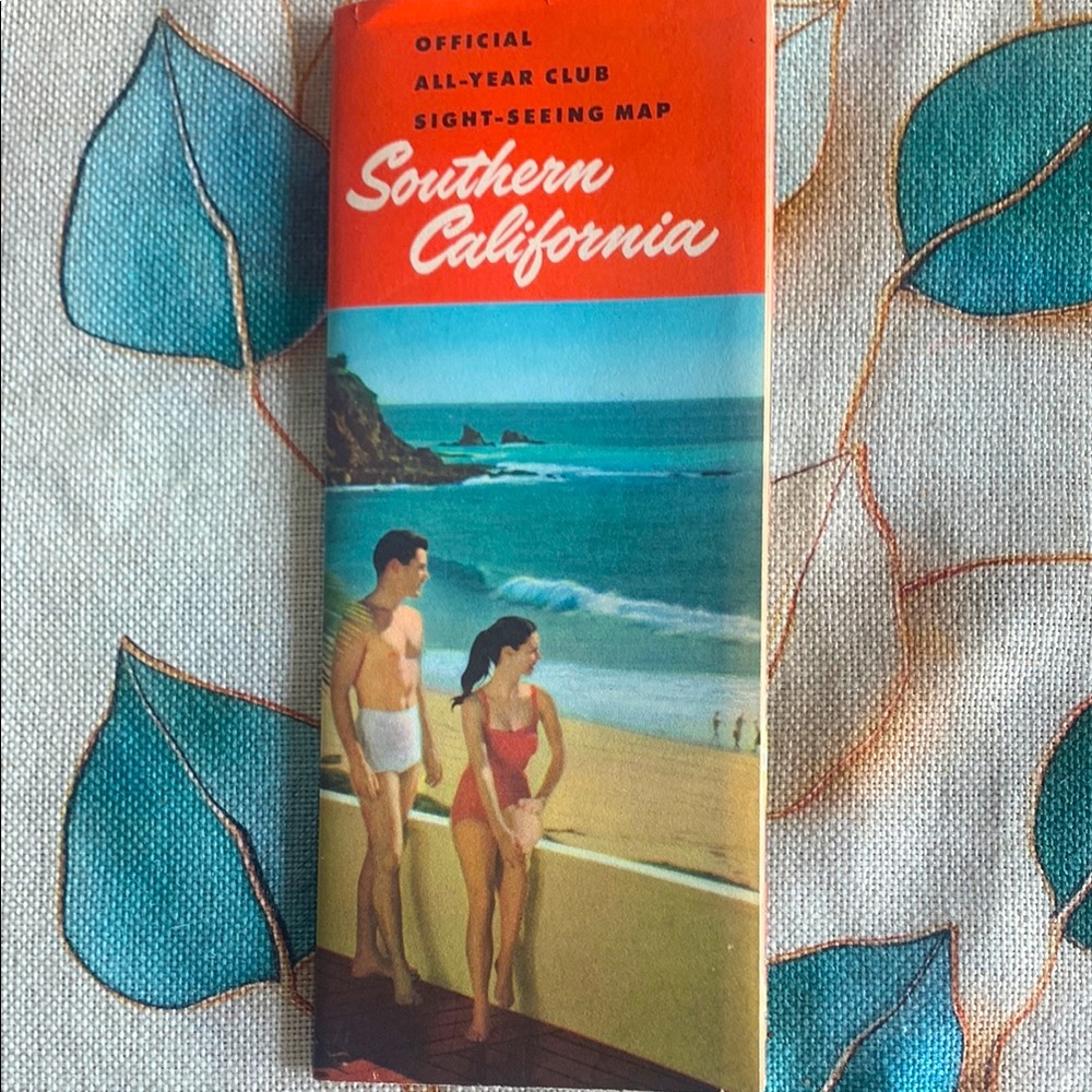 Vintage Southern California Sight-Seeing Map